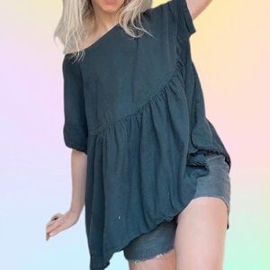 We The Free Navy Blue Blouse